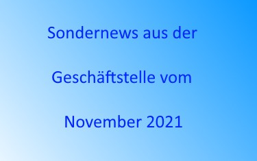 Sondernews aus der KJR-Geschäftsstelle November 2021